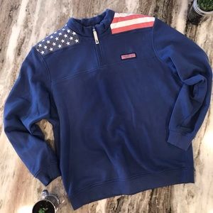 Vineyard Vines American Flag Pullover